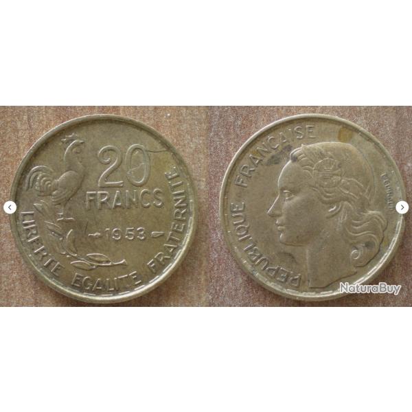 France 50 Francs 1953 Coq Piece Franc