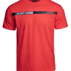 T SHIRT S&Eacute;CURIT&Eacute; INCENDIE S&Eacute;CU ONE ROUGE