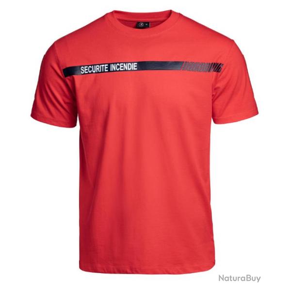 T SHIRT S�CURIT� INCENDIE S�CU ONE ROUGE
