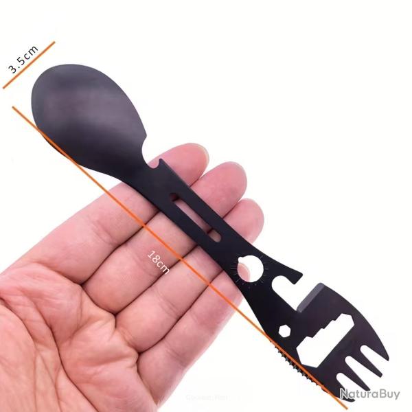 FOURCHETTE CUILL�RE MULTIFONCTION SURVIE SPORK BUSHCRAFT CAMPING