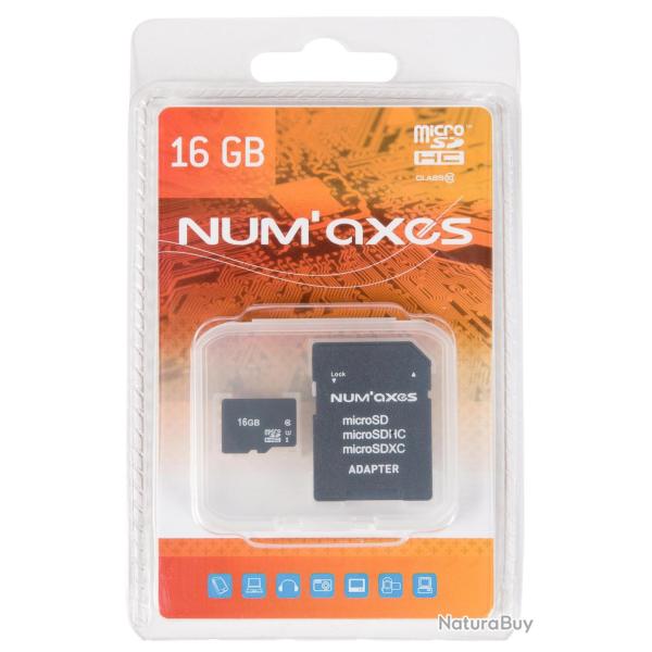 CARTE M�MOIRE SD / MICRO SD NUM'AXES 16 Go