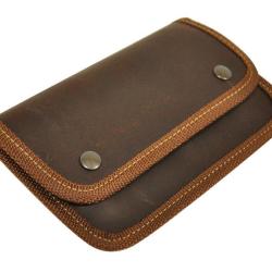 POCHETTE 10 BALLES GRANDE CHASSE EN CUIR VIEILLI