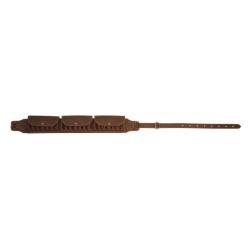 CARTOUCHI&Egrave;RE EN CUIR VIEILLI 20 TUBES, DOUBL&Eacute; CUIR AVEC RABAT