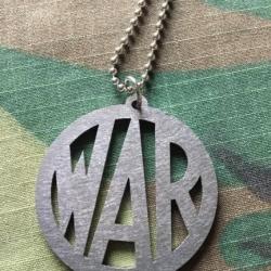 Collier pendentif US Army Vietnam "War" not peace & love