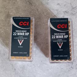 Deux bo&icirc;tes de munitions 22 magnum