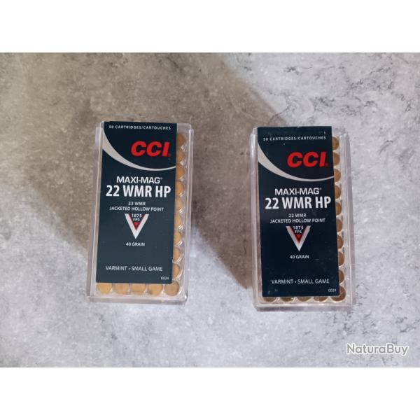 Deux bo�tes de munitions 22 magnum