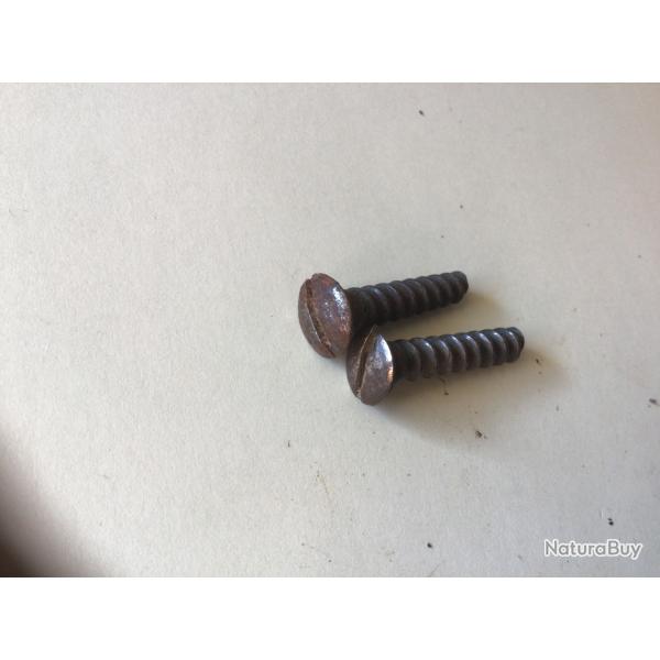 VENDU PAR LE-CUIRASSIER PAIRE DE VIS DE TALON DE CROSSE DE FUSIL GRAS ARTILLERIE /GENDARMERIE