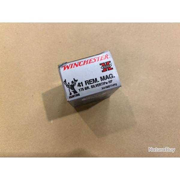 5 boites de Winchester 41 Rem. Mag 175gr.
