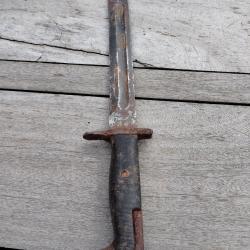 Ba&iuml;onnette Am&eacute;ricaine Garand M1 UC US   dans son jus, sortie de grenier  sans le fourreau