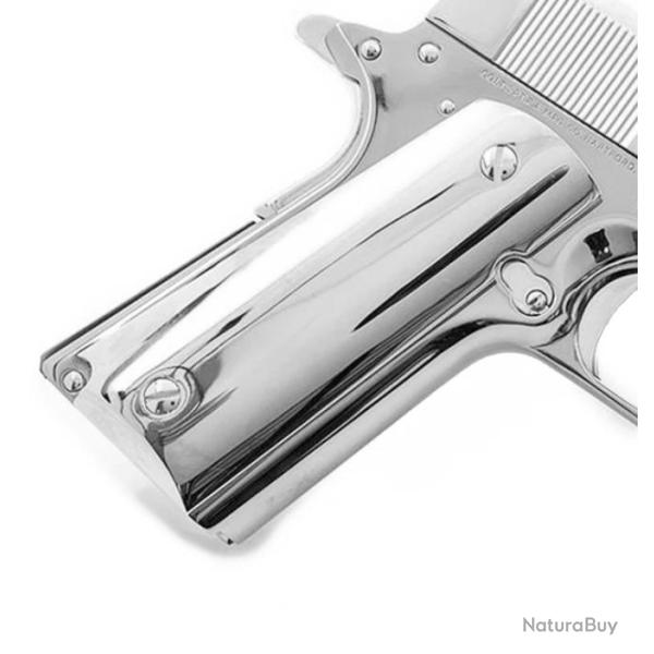 PLAQUETTE GRIP 1911 CUSTOM CHROME