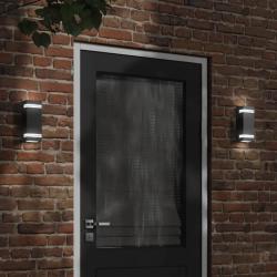 Appliques murales d'ext&eacute;rieur 2 pcs noir acier inoxydable