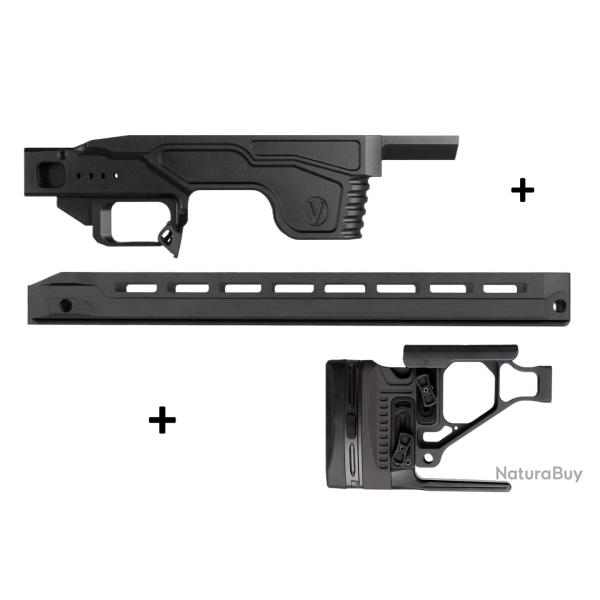Kit Droitier Vision pour Tikka T3x Short Action - ( Partie centrale + Crosse  + GM Competition G2 )