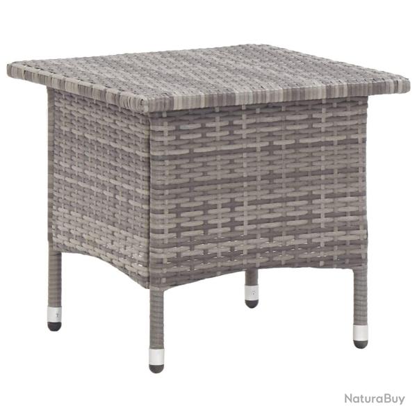 Table � th� Gris 50x50x47 cm R�sine tress�e
