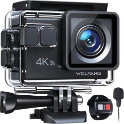 Cam&eacute;ra Sport 4K 30FPS WiFi de 20 MP Double Micro &Eacute;tanche 40m Batterie 2x1050 mAh Anti-Vibration EIS