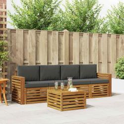 Ensemble &agrave; manger de jardin avec coussins 7 pcs Noir