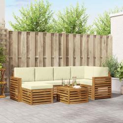 Ensemble &agrave; manger de jardin 5 pcs coussins gris r&eacute;sine tress&eacute;e