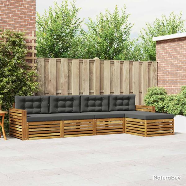 Salon de jardin 11 pcs avec coussins beige r�sine tress�e