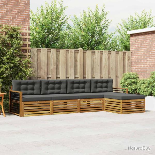 Salon de jardin 11 pcs avec coussins beige r�sine tress�e