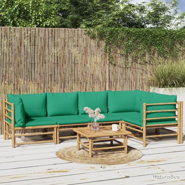 Salon de jardin 8 pcs avec coussins gris r�sine tress�e