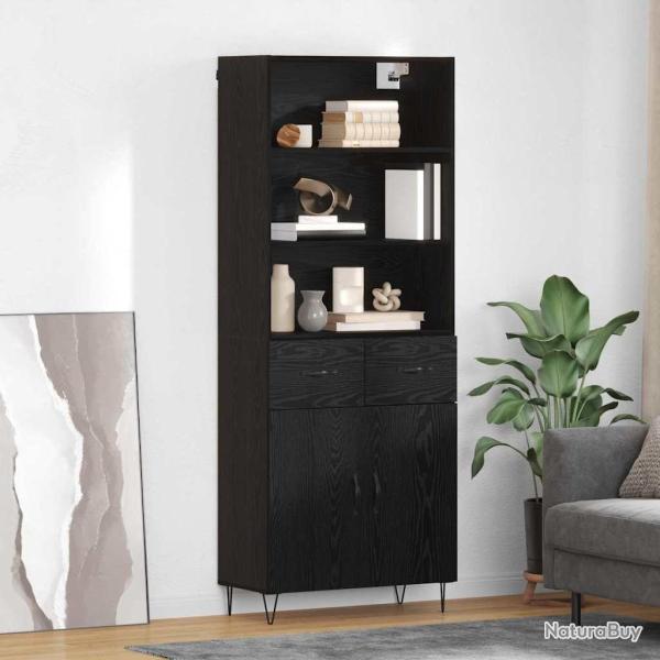 Salon de jardin 11 pcs avec coussins noir r�sine tress�e