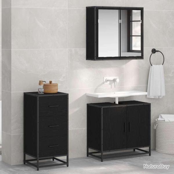 Salon de jardin 11 pcs avec coussins noir r�sine tress�e