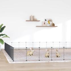 Ensemble de canap&eacute; de jardin avec coussin 9 pcs Gris polyrotin