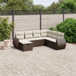 Ensemble de canap&eacute; de jardin 6 pcs Gris polyrotin