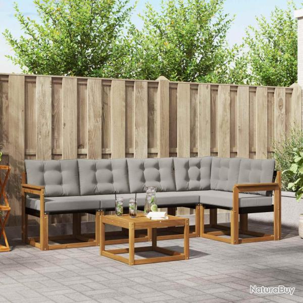 Salon de jardin 11 pcs avec coussins noir r�sine tress�e