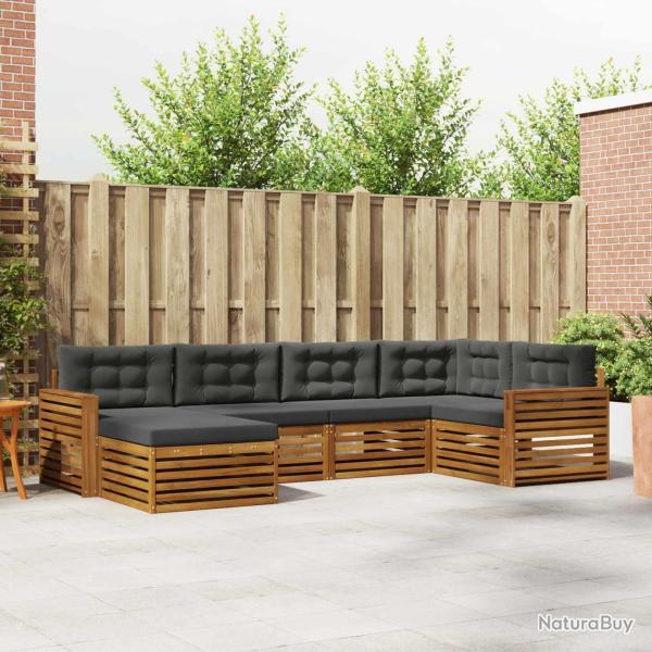 Salon de jardin avec coussins 13 pcs noir r�sine tress�e