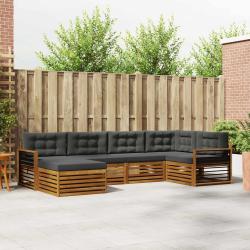 Salon de jardin avec coussins 14 pcs noir r&eacute;sine tress&eacute;e