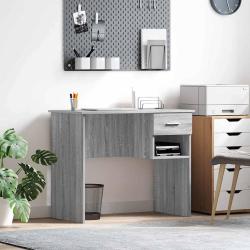 Salon de jardin 7 pcs avec coussins gris bois de pin