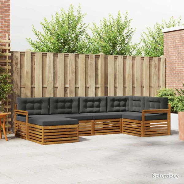 Salon de jardin avec coussins 10 pcs beige r�sine tress�e