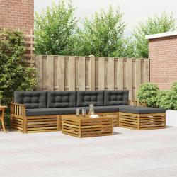 Salon de jardin avec coussins 10 pcs beige r&eacute;sine tress&eacute;e