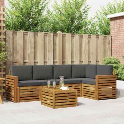 Salon de jardin avec coussins 9 pcs beige r&eacute;sine tress&eacute;e