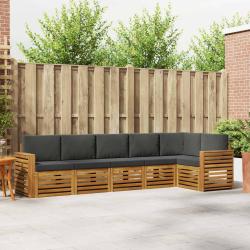 Salon de jardin avec coussins 9 pcs beige r&eacute;sine tress&eacute;e