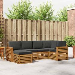 Salon de jardin avec coussins 9 pcs beige r&eacute;sine tress&eacute;e