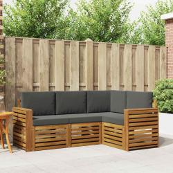 Salon de jardin avec coussins 8 pcs beige r&eacute;sine tress&eacute;e