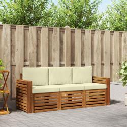 Salon de jardin avec coussins 8 pcs beige r&eacute;sine tress&eacute;e
