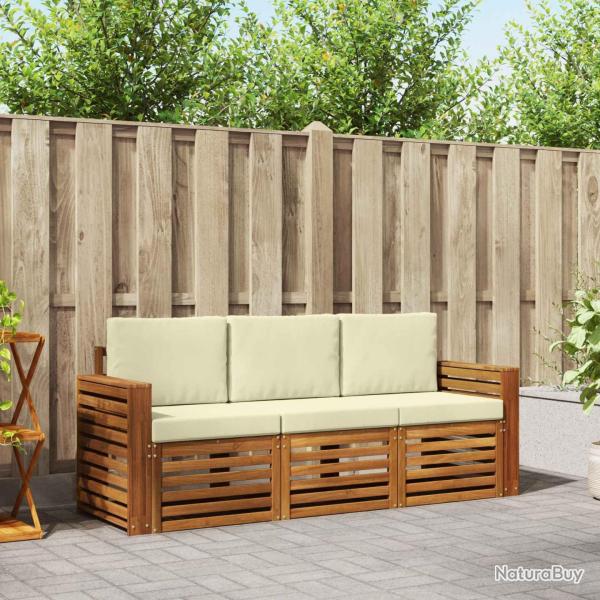 Salon de jardin avec coussins 8 pcs beige r�sine tress�e