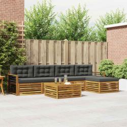 Salon de jardin avec coussins 10 pcs beige r&eacute;sine tress&eacute;e