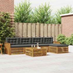 Salon de jardin avec coussins 10 pcs beige r&eacute;sine tress&eacute;e