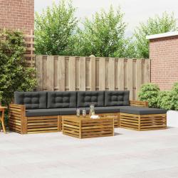 Salon de jardin avec coussins 10 pcs beige r&eacute;sine tress&eacute;e