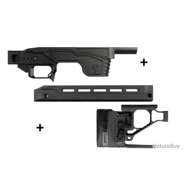 Kit Droitier Vision pour Tikka T3x Short Action - (Partie centrale + Crosse  + GM Covert G2)