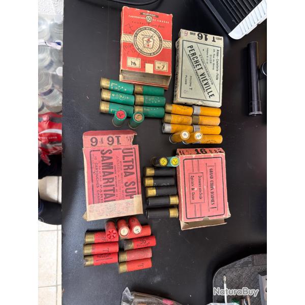 Ancienne, cartouche, calibre 16,lot 2