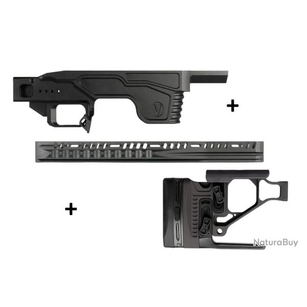 Kit Gaucher Vision pour Tikka T3x Short Action - (Partie centrale + Crosse  + GM Standard)