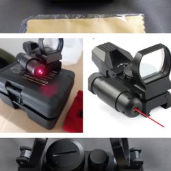 Lot de  deux Red Dot point rouge laser + Red Dot tubulaire