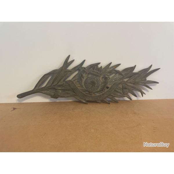 Palme comm�morative en bronze sign�e Henri Bargas