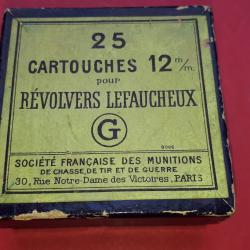 Boite compl&egrave;te 25 cartouches 12MM &agrave; Broche SFM N&deg;8006 - Poudre noire