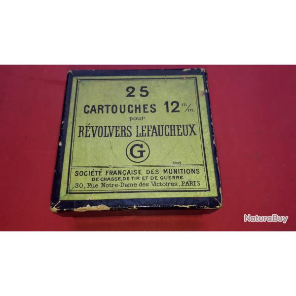 Boite compl�te 25 cartouches 12MM � Broche SFM N�8006 - Poudre noire