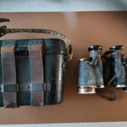 Jumelles allemande Dienstglas 6x30 + &eacute;tui bak&eacute;lite noire WW2